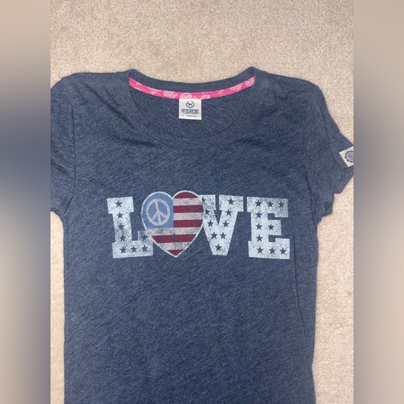 VINTAGE Y2K VICTORIA SECRET PINK T-SHIRT USA AMERICAN FLAG SHORT SLEEVE SMALL - Picture 3 of 7